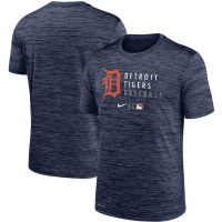 Nike Detroit Tigers Team Pitch Blue Heather Authentic Collection Dri-FIT Velocity Practice Performance T-Shirt